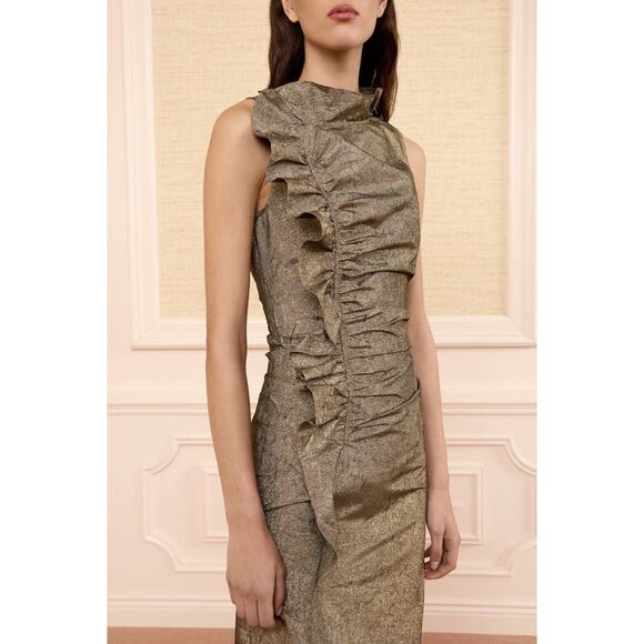 Ulla Johnson Dresses & Skirts - Ulla Johnson Demetria Taffeta Midi Dress - Metallic 0